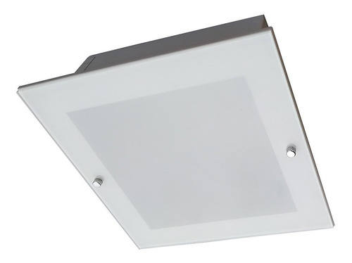 Kit 2 Plafon Embutir Com Vidro Externo Quadrado 45x45