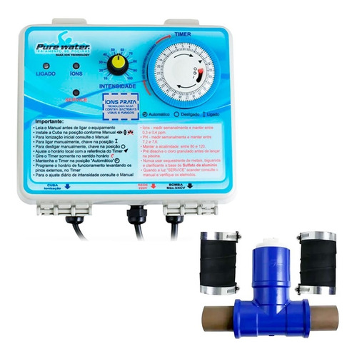 Ionizador Pure Water Pw 35 - Piscinas Até 35.000 L Sem Cloro