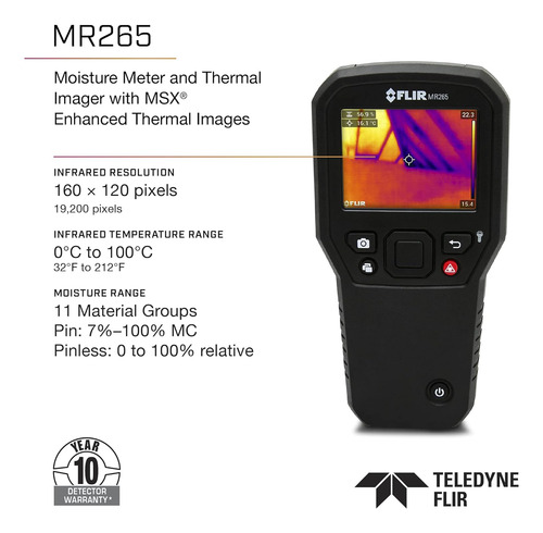 Flir Mr265 Medidor De Humedad E Imágenes Térmicas Con Msx