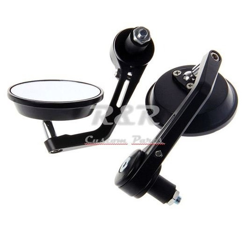 Retrovisor Ponta Guidão Redondo Café Racer 7/8 (22mm) - Par