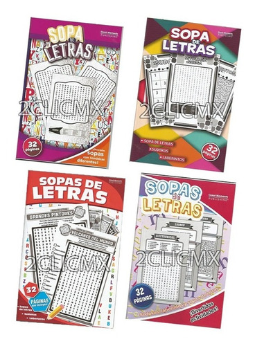 15 Sopas De Letras Tamaño Media Carta Didacticas 32 Pgs