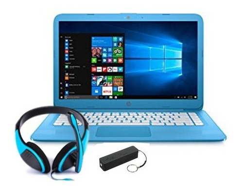 Laptop Hp Stream 14 Intel 64gb Ssd 4gb Azul + Regalos (Reacondicionado)