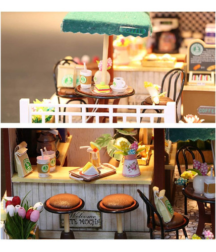 Flever Dollhouse Miniatura Diy Casa Kit Sala Creativa Con Mu