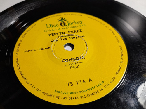 Vinilo Simple - Pepito Pérez - Congoja - Amor De Pobre -1967 (Usado)