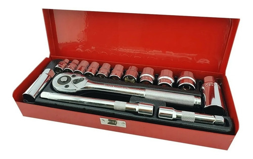 Kit Set Juego De Dados Chicharra Cuadrante 3/8 15 Piezas