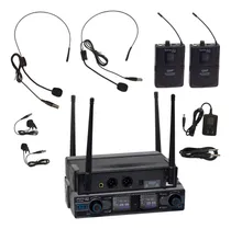 Comprar Micrófono Inalámbrico Uhf 2 Vinchas Y 2 Solaperos Bt-d332bp