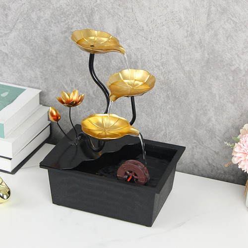 Adorno De Fuente De Agua De Pequeño En Cascada Usb Con Luz