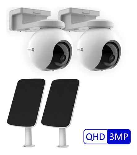 Kit 3 Camaras Seguridad Ip Exterior Wifi Domo Inalambrica