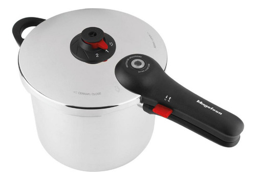 Olla A Presión Magefesa EasyClick Acero Inoxidable Color Gris 6lts