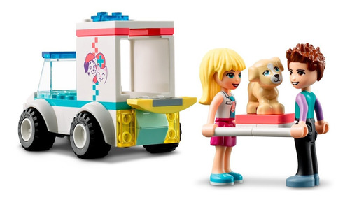 Imagem 4 de 6 de Lego Para Menina Friends Ambulância Veterinária 54 Peças