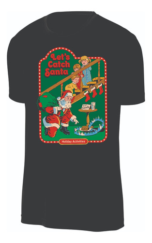 Camisetas Navidadeñas Atrapar Santa Claus Papa Noel