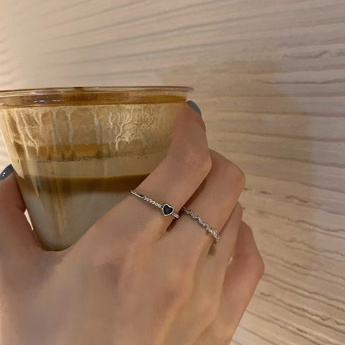 Juego De 10 Anillos De Dedo Ajustables Con Forma De Corazón