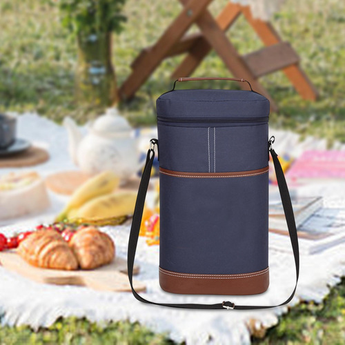 Bolsa De Transporte De Vino,, Bolsa Bento, Impermeable, Azul