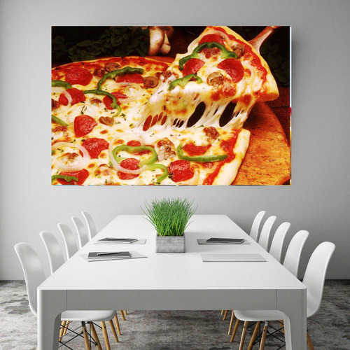 Painel Fotográfico Adesivo Papel Parede Cozinha Comida Pizza