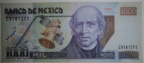 Billete 1000 Año 2002 Miguel Hidalgo Azul Familia D1