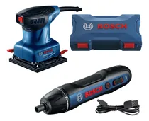 Comprar Lijadora Orbital Bosch 1\u002F4  + Taladro Atornillador Bosch Go
