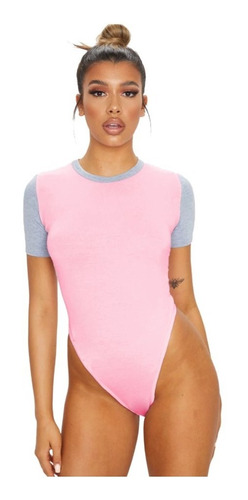 Body Bore Blusa Gola Redonda Modelo Tipo Raglan Duas Cores 