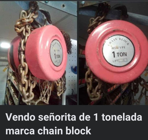 Señorita 1 Tonelada Marca Chain Block