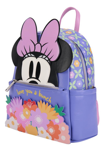 Mochila Backpack Cierre Minnie Mouse Minnie Mb13 Lila