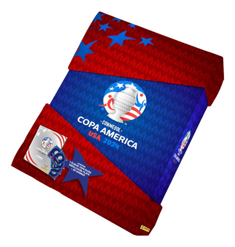 Copaamerica Box  Album Tapa Dura Metalizada Plata+50sobres  