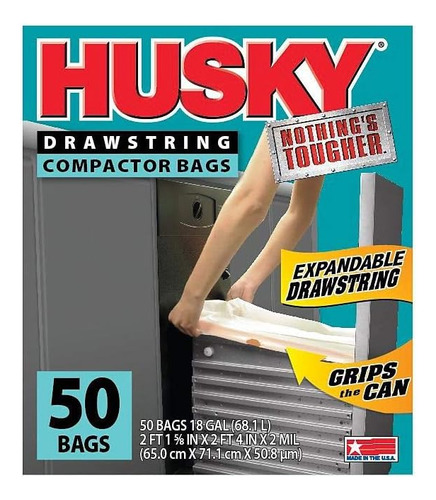 Poly-america Husky - Paquete De 2 Bolsas Compactadoras Con C