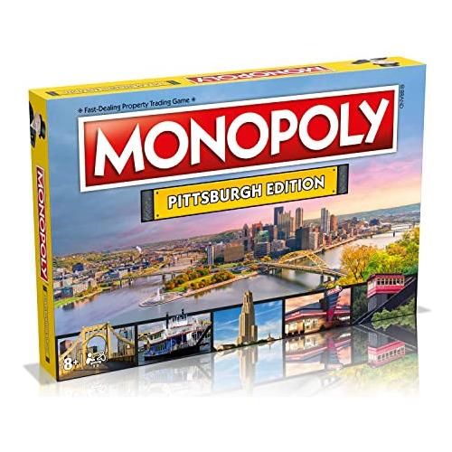 Pittsburgh Monopoly, Juego De Mesa Familiar Para 2 A 8r94c