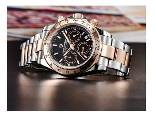 Relógio Aço Pagani Design Pd1644 Sports Daytona Mov. Seiko