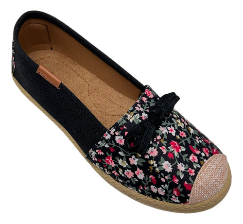 Zapatillas De Lona Clásicas Floreadas Para Dama Casual 144-1