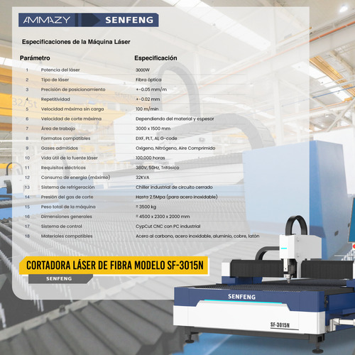 Máquina Cortadora Y Grabadora Láser Senfeng 3015n