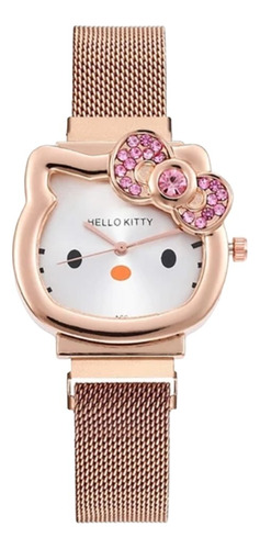 Hello Kitty Reloj De Muñeca Color Oro Rosa