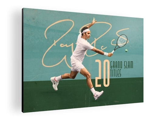 Cuadro Decorativo Diseño Roger Federer 84x60 Mdf
