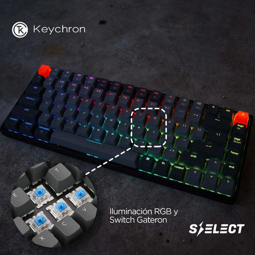 Imagen 5 de 10 de Teclado Mecanico Wireless Keychron K2 Gamer Luz Rgb Pc Mac