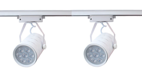 Lampara Riel Led 7w Kit 2 Lamparas Negro O Blanco Luz Neutra