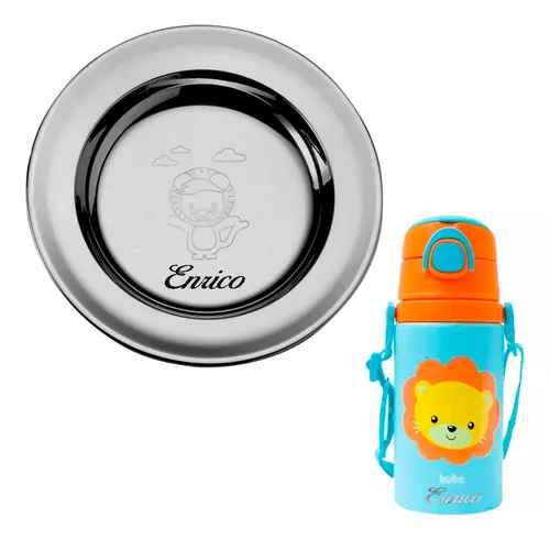 Kit Infantil Inox Baby Friends Tramontina Squeeze Buba Nome