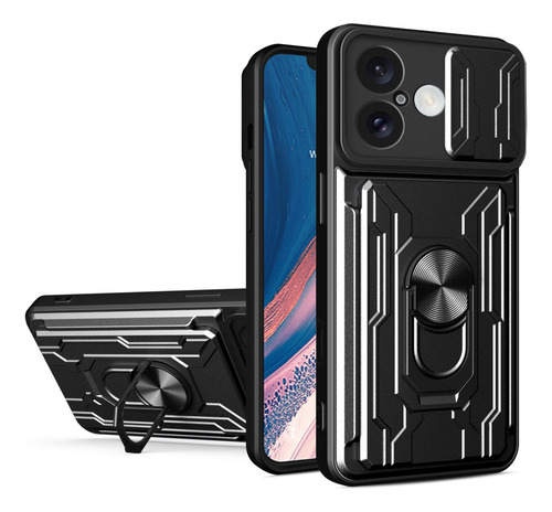 Capa Capinha Anti Impacto Para iPhone Com Suporte Anel Atrás