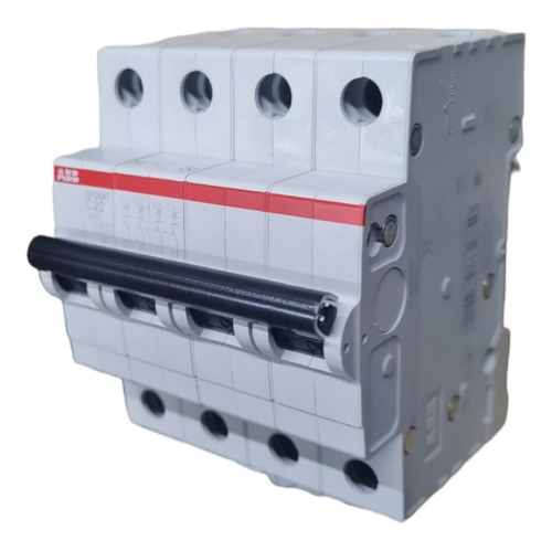 Pastilla Interruptor 4 Polos Abb Sh204t-c20, 20a, L1-l2-l3+n