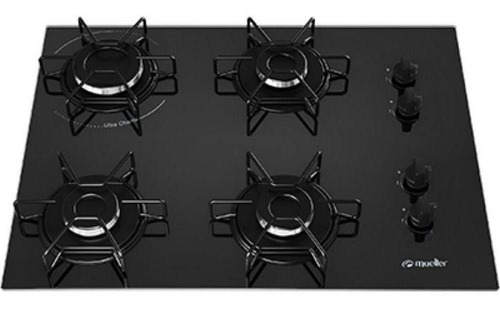 Cooktop Mueller 4 Bocas com Queimador Ultra Chama MCG114BG1 127V/220V