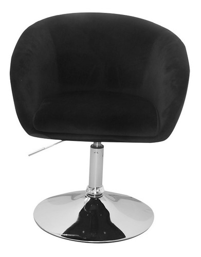 Sillón Lounge Terranova Hogar Oficina Velvet Negro/blanco