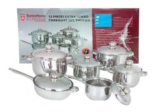 Batería De Cocina Ollas En Acero Quirúrgico 12pz + Envio