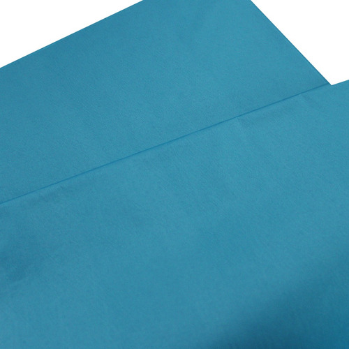 Papel De Seda Perolizado Pacote Com 20 Folhas Azul Aqua