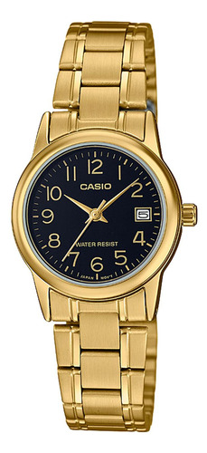 Reloj Casio Ltp-v002g-1b Acero Mujer Dorado