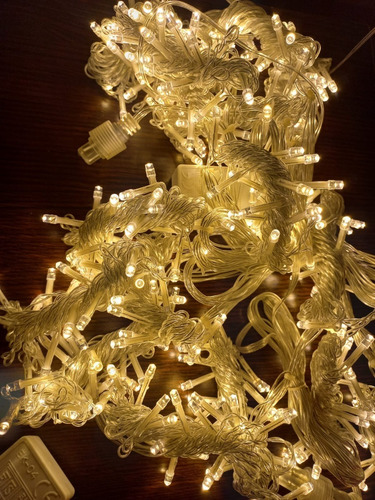 Imagen 4 de 8 de Cortina Luces Led 2x2 Mt Calida/fria Lluvia 11tiras Unibles