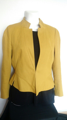 Hermoso Saco Corto Marca Zara En Color Mostaza