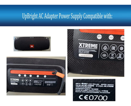 Upbright Adaptador De 19 V 3 A Compatible Con Altavoz Blueto