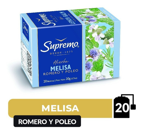 Hierba Melisa Supremo 20 Bolsitas