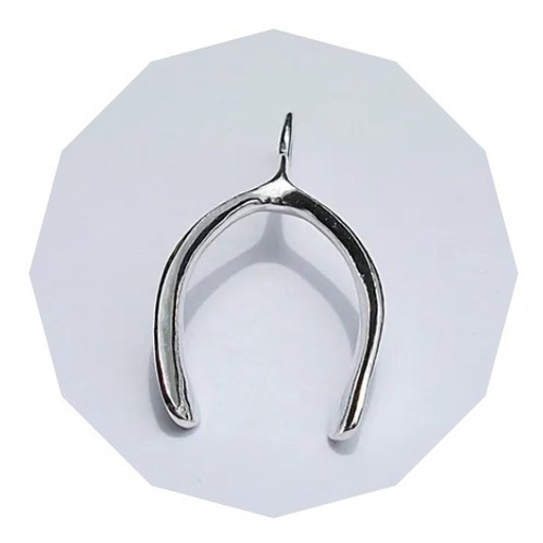 Collar Trenzada Moda Dije Wishbone Hueso De La Suerte Plata