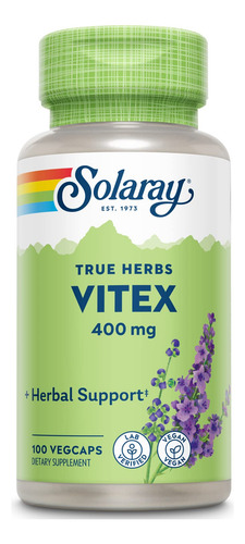 Solaray Vitex, 400 Mg, 100 Count 076280016451