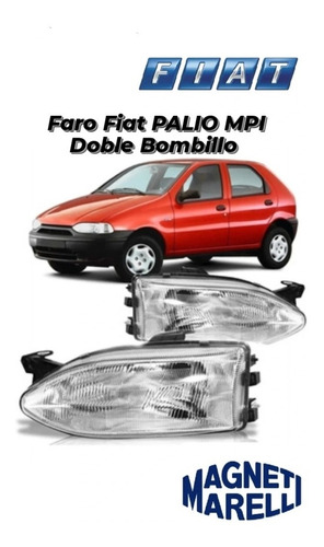 Faro Del' Fiat Palio Mpi Año: 97/2000 Doble Bombillo Izq/der