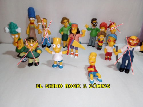 Figuras De Los Simpsons!! Krabappel Bart Marge Otto Milhouse