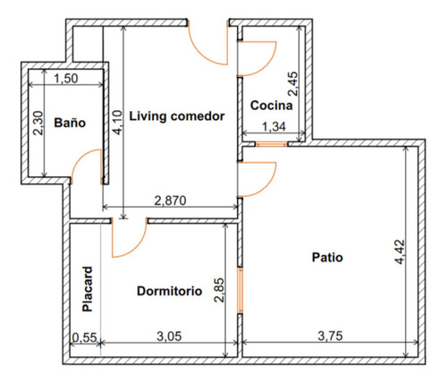 Venta - Departamento 2 Ambientes Con Patio - Recoleta